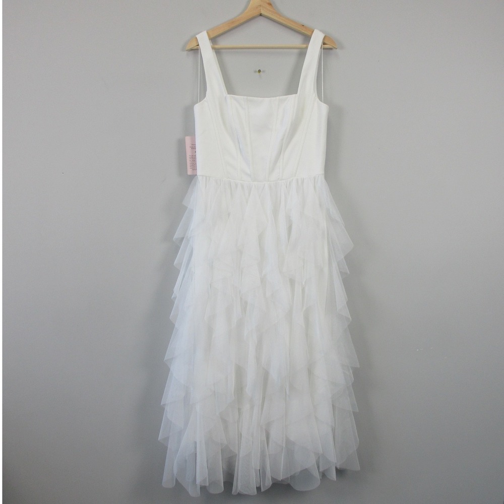 Anthropologie White Midi Dress